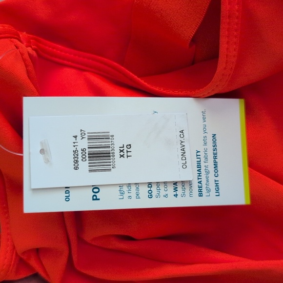 Size XXL Old Navy Women's Orange Strappy Padded Self Bra Tank Top New - Picture 3 of 3